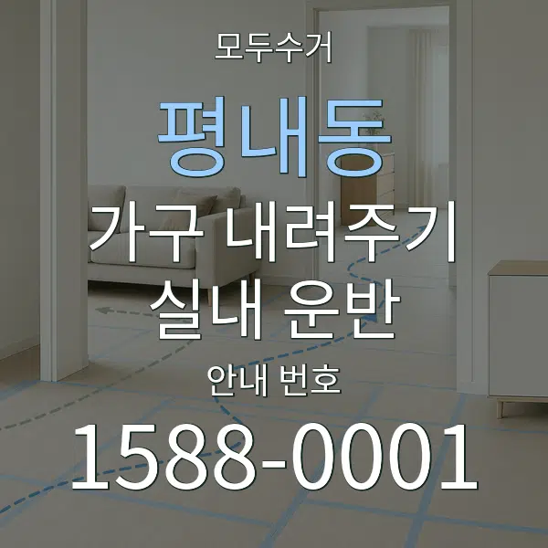 평내동 가구 내려주기·실내 운반 대표 안내 그래픽