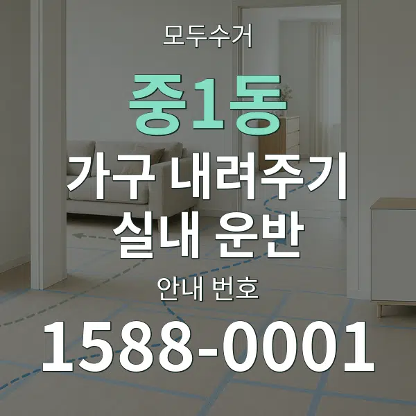 중1동 가구 내려주기·실내 운반 대표 안내 그래픽