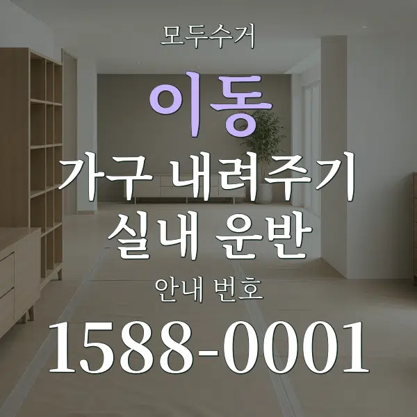 이동 가구 내려주기·실내 운반 대표 안내 그래픽