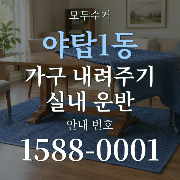 야탑1동 가구 내려주기·실내 운반 대표 안내 그래픽