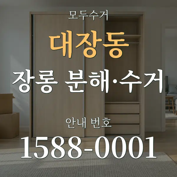 대장동 장롱 분해·수거 대표 안내 그래픽
