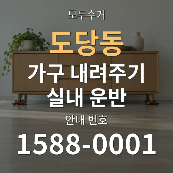 도당동 가구 내려주기·실내 운반 대표 안내 그래픽
