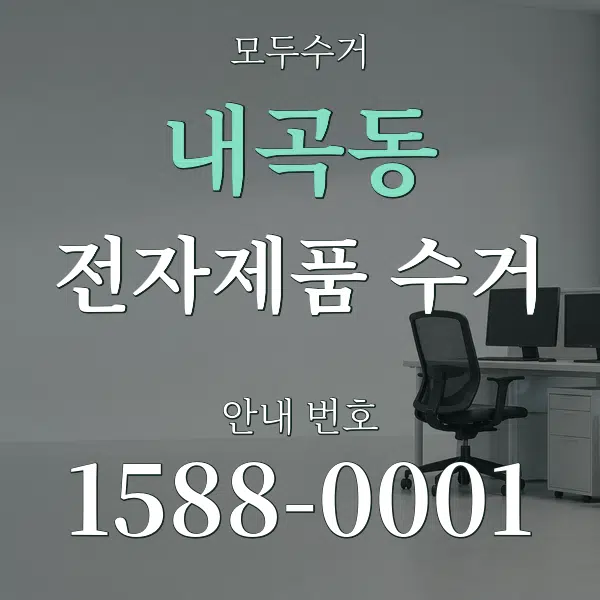 내곡동 전자제품 수거 대표 안내 그래픽