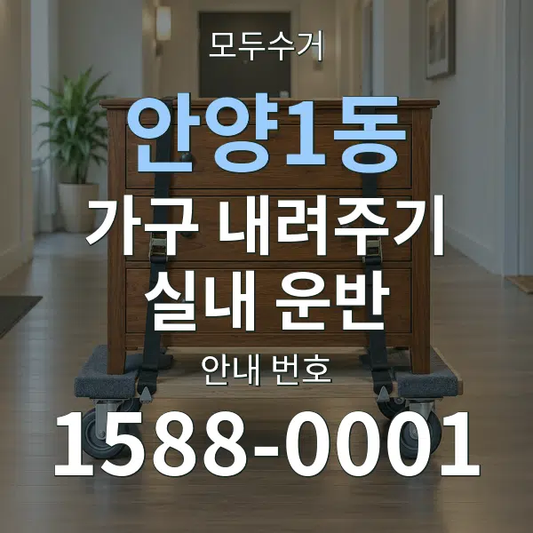 안양1동 가구 내려주기·실내 운반 대표 안내 그래픽