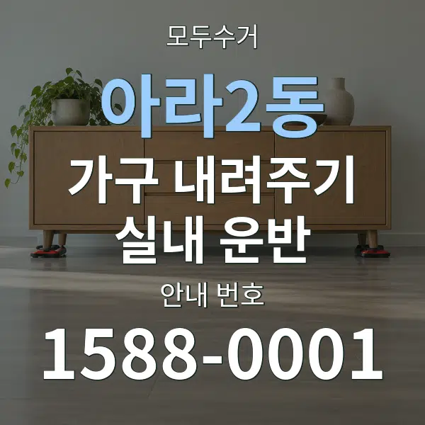 아라2동 가구 내려주기·실내 운반 대표 안내 그래픽