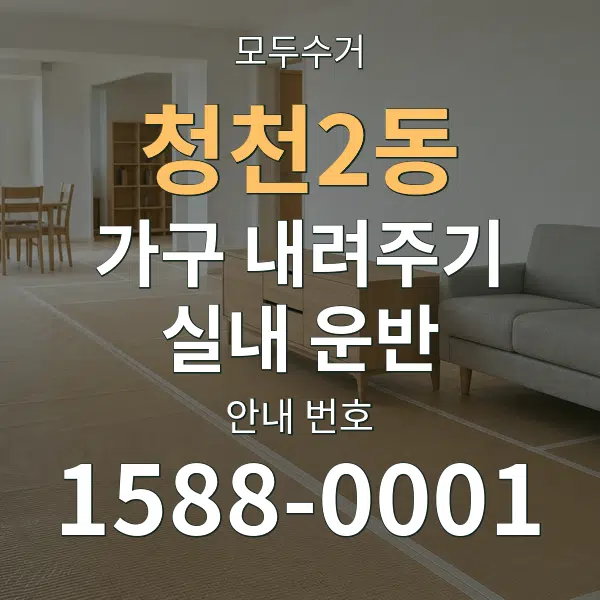 청천2동 가구 내려주기·실내 운반 대표 안내 그래픽
