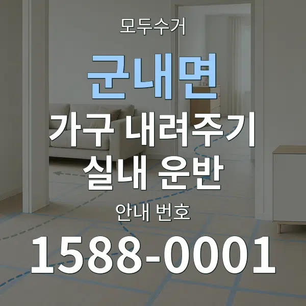 군내면 가구 내려주기·실내 운반 대표 안내 그래픽