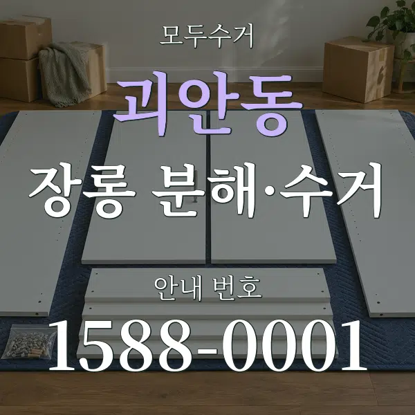 괴안동 장롱 분해·수거 대표 안내 그래픽