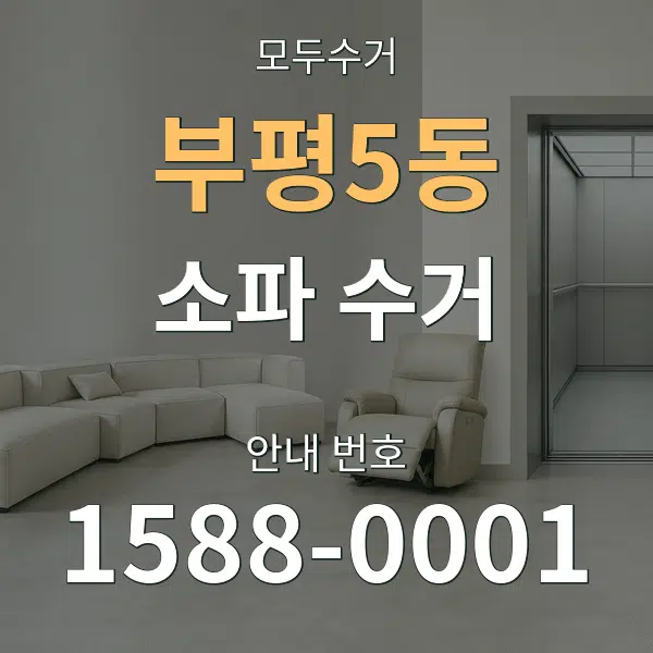 부평5동 소파 수거 대표 안내 그래픽
